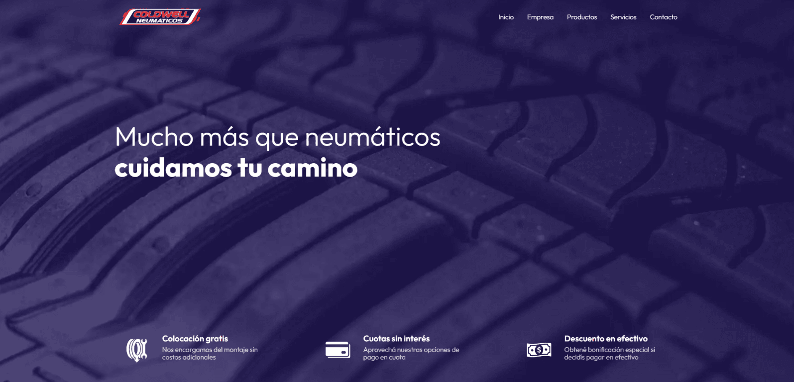 Página de inicio de Coldwell Neumáticos