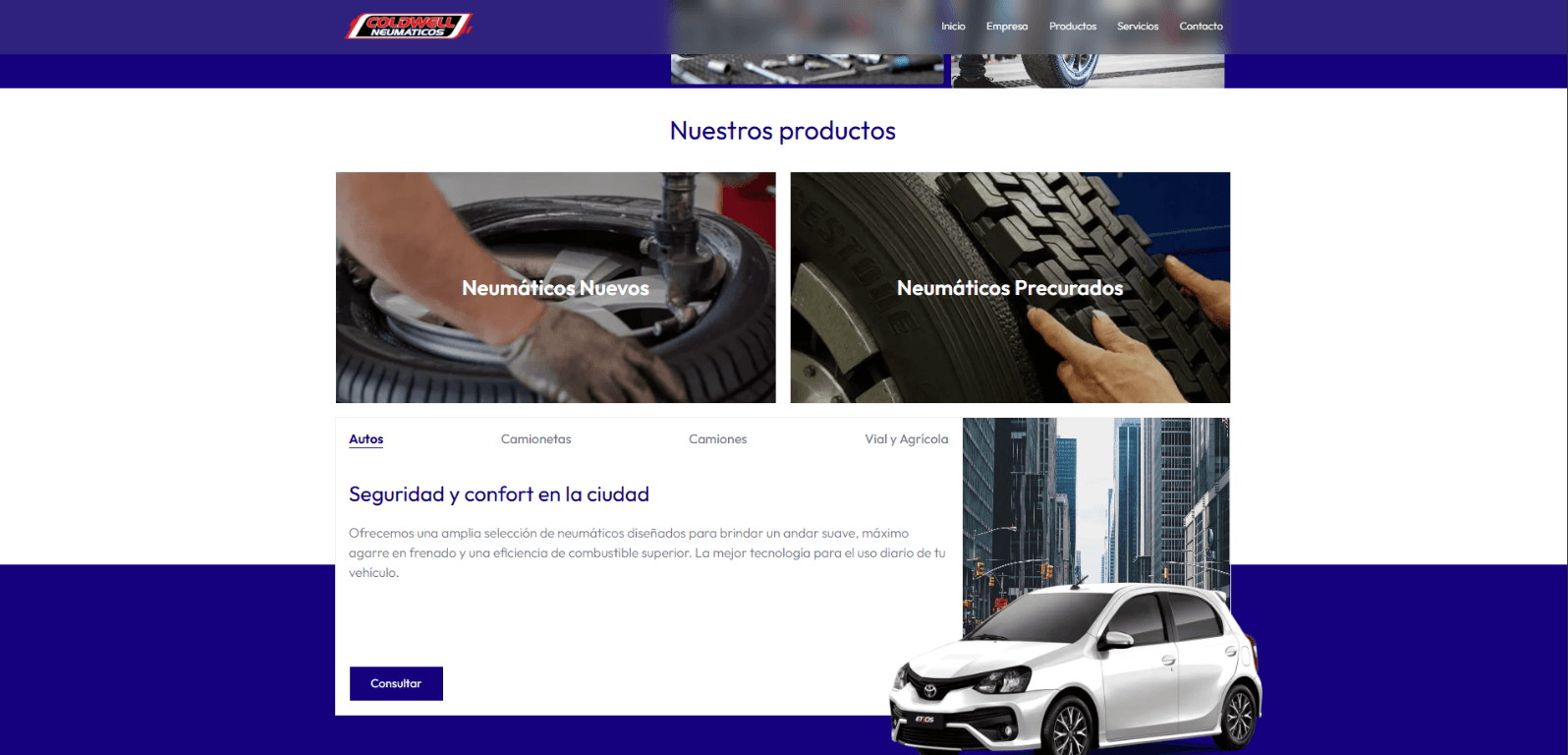 Catálogo de productos de Coldwell Neumáticos